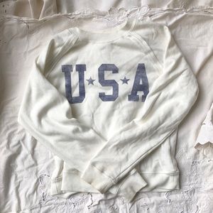 White and Blue USA sweater